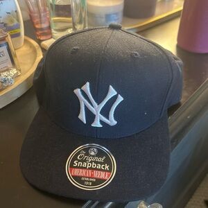 American Needle Black Cap with White Logo